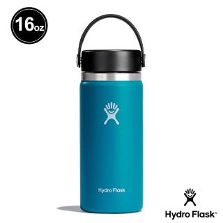 【Hydro Flask】16oz/473ml 寬口提環保溫杯(湖水藍)(保溫瓶)
