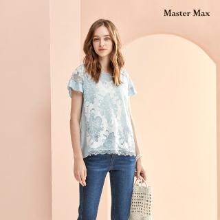 【Master Max】簍空蕾絲緹花短袖上衣(8217095)