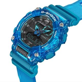 【CASIO 卡西歐】G-SHOCK Sound Wave舞池音浪幻象色彩雙顯錶-藍(GA-900SKL-2A)
