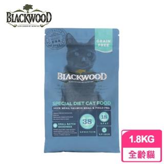 【BLACKWOOD 柏萊富】無穀全齡貓配方《鴨肉+鮭魚+豌豆》4LB/1.8KG(貓飼料 貓乾糧)