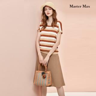 【Master Max】莫代爾棉條紋針織上衣(8218014)