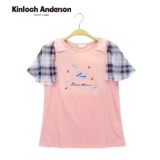 【Kinloch Anderson】圓領印花肩飾蝴蝶結上衣 金安德森女裝(粉紅)