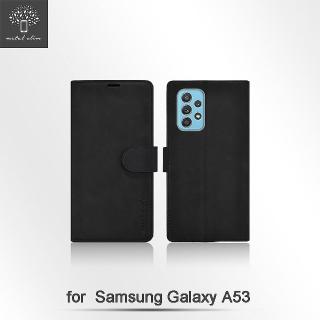 【Metal-Slim】Samsung Galaxy A53 5G 膚感前扣磁吸內層卡夾皮套