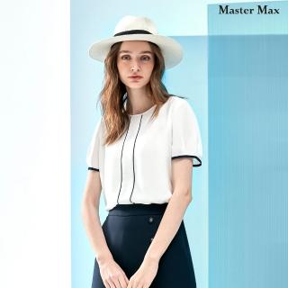 【Master Max】簡約款素面雪紡短袖上衣(8217022)
