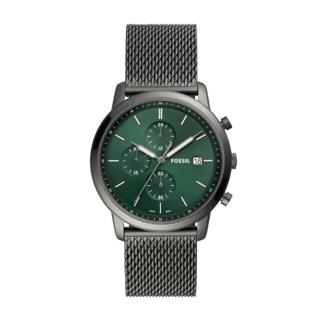 【FOSSIL】Neutra Minimalist經典綠面米蘭帶腕錶42mm(FS5908)