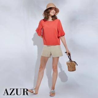 【AZUR】棉麻休閒舒適短褲-2色