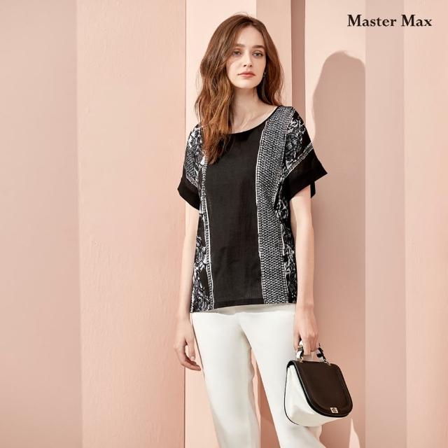【Master Max】個性風格兩側圖騰彈性上衣(8217087)