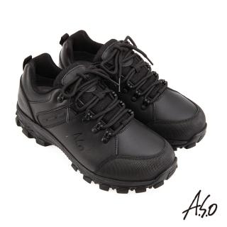 【A.S.O 阿瘦集團】平安氣墊防水戶外休閒鞋(黑)