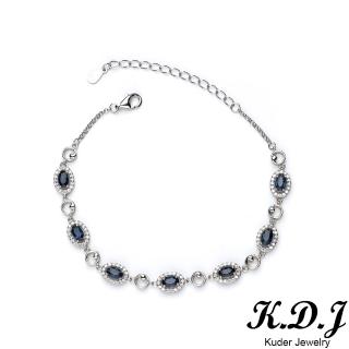 【K.D.J 圓融珠寶】藍寶石圓圈造型手鍊