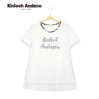【Kinloch Anderson】配網布印花上衣 金安德森女裝(白)