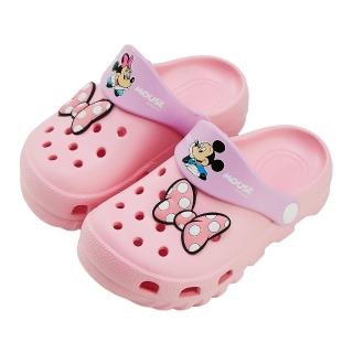 【Disney 迪士尼】迪士尼童鞋 米妮 造型飾釦洞洞鞋-粉(MIT台灣在地工廠製造)