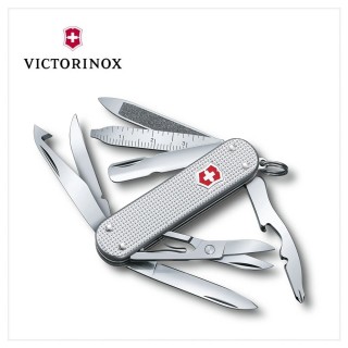 【VICTORINOX 瑞士維氏】MiniChamp Alox14用鋁合金瑞士刀/銀(0.6381.26)