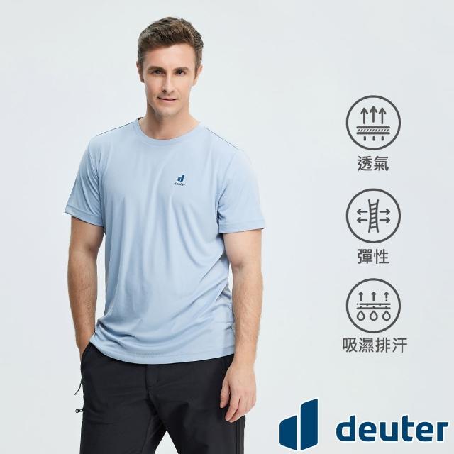 【deuter】男款環保印花休閒短袖T恤(DE-T2201M灰藍/吸濕排汗/輕薄透氣/登山健行/休閒運動*)