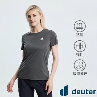 【deuter】女款環保印花休閒短袖T恤(DE-T2202W碳灰/吸濕排汗/輕薄透氣/登山健行/旅遊運動*)