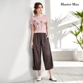 【Master Max】鬆緊腰頭寬鬆休閒九分褲(8013028)