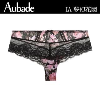 【Aubade】夢幻花園蕾絲平口褲-IA(黑)