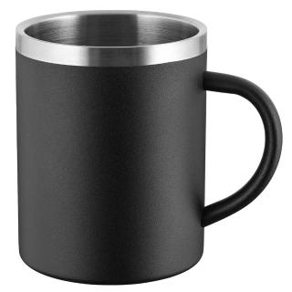 【REFLECTS】不鏽鋼馬克杯 黑350ml(水杯 茶杯 咖啡杯 露營杯 不銹鋼杯)
