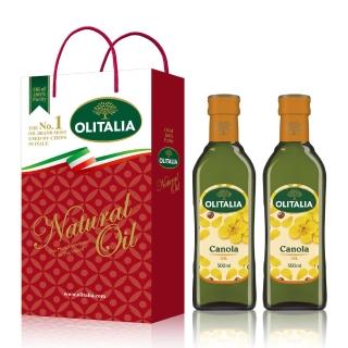 【Olitalia 奧利塔】頂級芥花油禮盒組(500mlx2瓶)