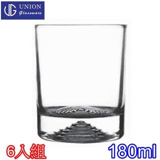 【泰國UNION】玻璃炫底杯威士忌杯180cc(六入組)