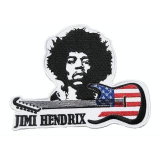 【A-ONE 匯旺】美國 Jimi 傳奇電吉他手 皮包 手機 刺繡貼布 電繡貼 背膠補丁 刺繡士氣(NO.176)