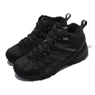 【MERRELL】越野鞋 Moab FST 3 Thermo Mid WP 女鞋 黑 黃金大底 襪套 防水 羊毛內裡(ML036466)