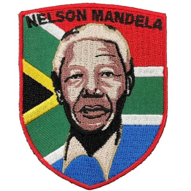 【A-ONE 匯旺】南非總統 曼德拉 刺繡貼布 電繡貼 背膠補丁 電繡刺繡布章 貼布 布標 燙貼(NO.408)