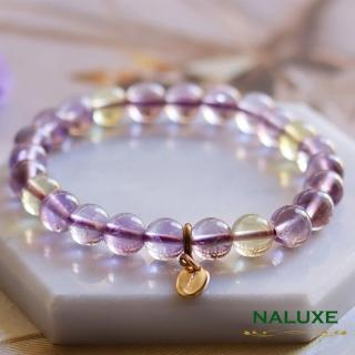 【Naluxe】天然紫水晶黃水晶設計款開運手鍊(開智慧、招財、迎貴人、二月生石)