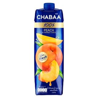【泰國《CHABAA》啜吧】100% 蜜桃佐芒果汁1000ml
