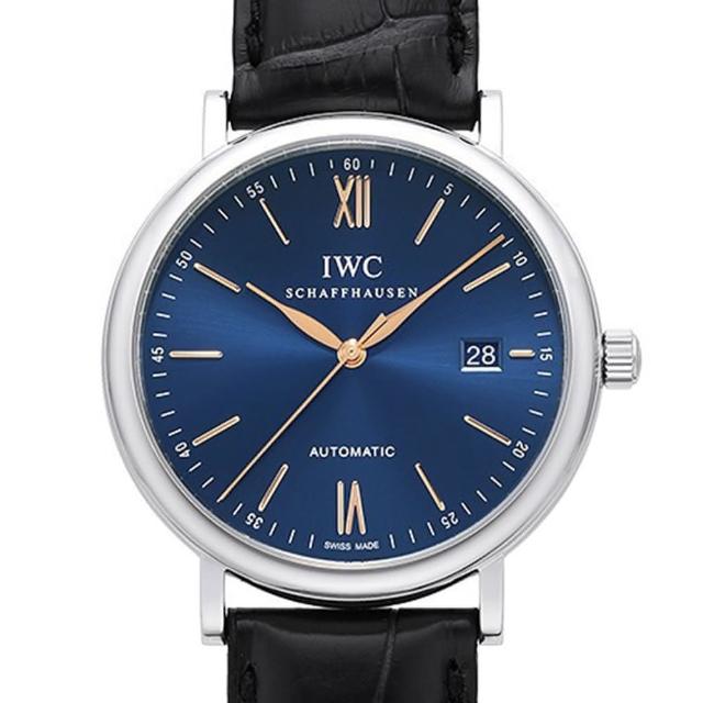 【IWC 萬國錶】Portofino柏濤菲諾經典皮帶腕錶x藍面x40mm(IW356523)