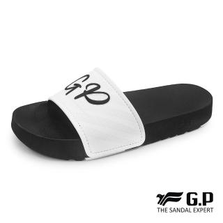 【G.P】女款Be Better防水運動休閒舒適拖鞋G2284W-白黑色(SIZE:XS-M 共四色)