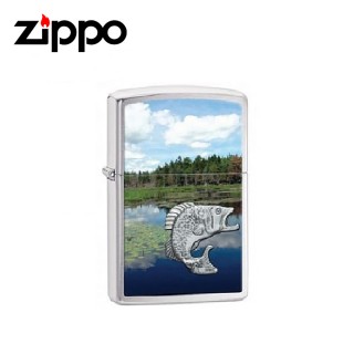 【Zippo】湖中之魚徽章 打火機(29408)
