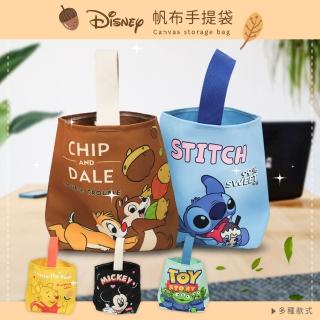 【收納王妃】Disney 迪士尼 帆布手提袋 手拿包 餐袋(25x13x27cm)