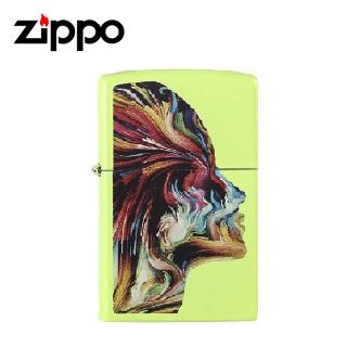 【Zippo】絢麗多彩側臉 打火機(29083)