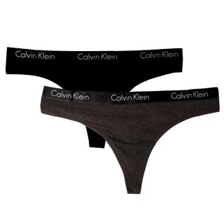 【Calvin Klein 凱文克萊】2件組 CK LOGO棉質女丁字內褲(CK丁字褲 女生丁字褲)