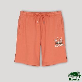 【Roots】Roots 女裝- 生生不息系列 蘑菇元素休閒短褲(橘紅色)