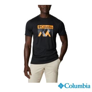 【Columbia 哥倫比亞 官方旗艦】男款-Omni-Shade UPF30涼感快排短袖上衣-黑色(UAE64630BK / 2022年春夏商品