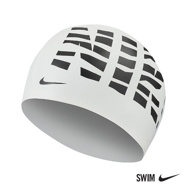 【NIKE 耐吉】SWIM 男女 矽膠泳帽 運動 機能 白 NESSC160-100