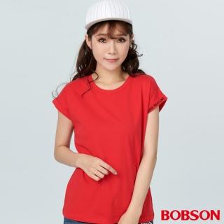 【BOBSON】女款連袖反摺上衣(29096-13)