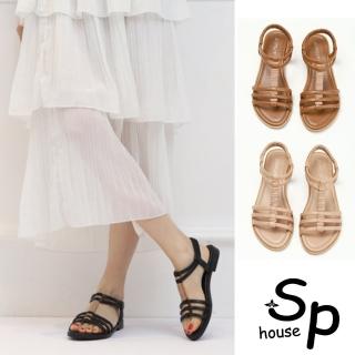 【Sp house】陽光季節套腳鬆緊坡跟涼鞋(3色可選)