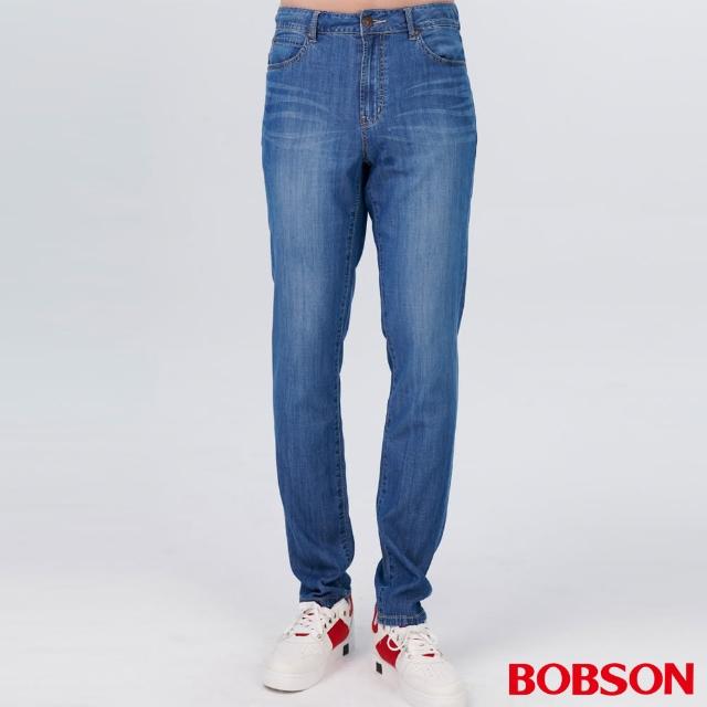 【BOBSON】男款高腰天絲棉輕薄直筒褲(1836-58)