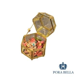 【Porabella】古典工藝首飾盒 巴洛克珠寶盒 金色玻璃盒飾品盒 優質生活小物 展示架收納盒防水1件免運