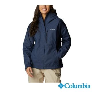 【Columbia 哥倫比亞 官方旗艦】女款-Omni-TECH防水外套-深藍(UWR14300NY / 2022年春夏商品)