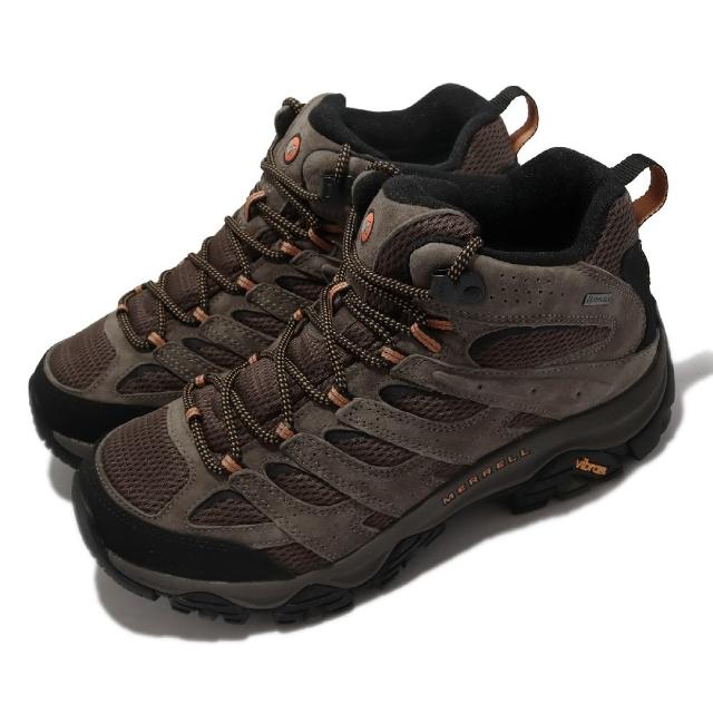 【MERRELL】越野鞋 Moab 3 Mid GTX Wide 男鞋 寬楦 棕 黑 防水 登山 耐磨 黃金大底(ML035795W)