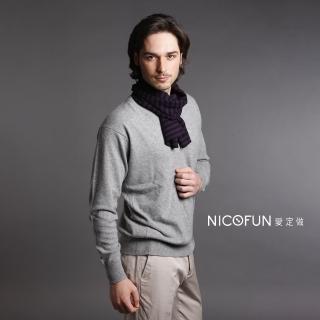 【NicoFun 愛定做】100%cashmere 真羊絨 男仕 長袖上衣 針織 毛衣 54碼(輕盈保暖 秋冬必備)