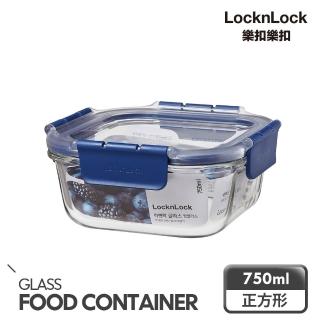 【LocknLock 樂扣樂扣】頂級透明耐熱玻璃保鮮750ml(正方形)