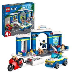 【LEGO 樂高】城市系列 60370 警察局追逐戰(警車 摩托車 交通工具)