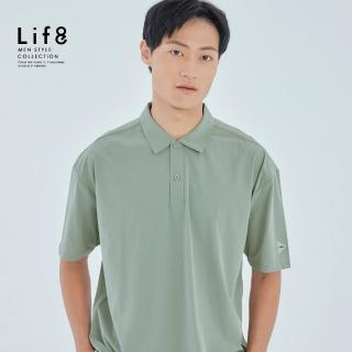 【Life8】EVENLESS 輕量 寬版素面POLO上衣(71027)