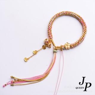 【Jpqueen】藏族風長流蘇手工編織繩吊墜繩手鍊(吊墜繩手鍊可選)
