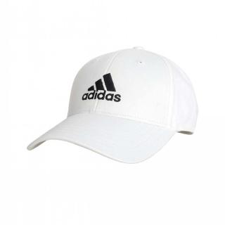 【adidas 愛迪達】帽子 棒球帽 運動帽 遮陽帽 BBALL CAP COT 白 IB3243