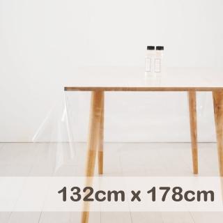 【CasaBella 美麗家居】透明 防水桌巾 132x178cm(防水 防油 PVC 桌巾 桌布 野餐桌巾)